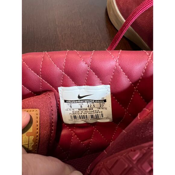 Nike Lebron XIII Lifestyle Team Red Gold Gum Spikes 806396-600 ~ Size 9 - Picture 10 of 12